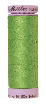 Mettler Silk-finish 50wt Solid Cotton Thread 164yd/150m Bright Mint