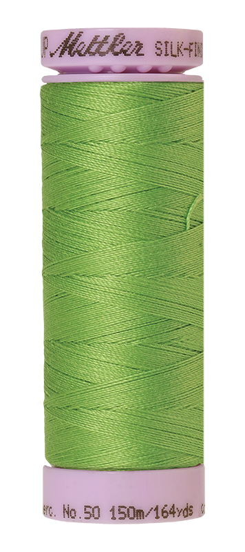 Mettler Silk-finish 50wt Solid Cotton Thread 164yd/150m Bright Mint