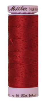 Mettler Silk-finish 50wt Solid Cotton Thread 164yd/150m Fire Engine