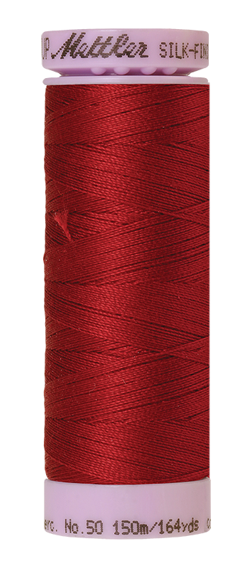 Mettler Silk-finish 50wt Solid Cotton Thread 164yd/150m Fire Engine