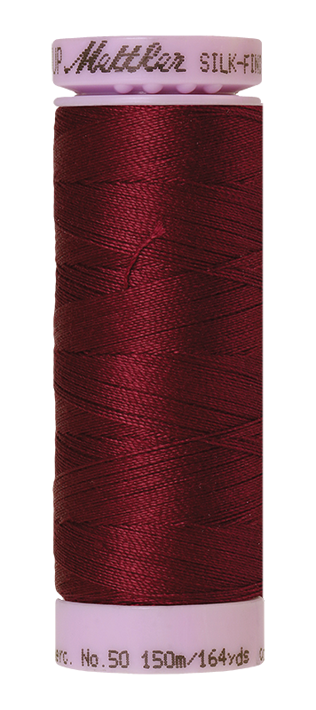 Mettler Silk-finish 50wt Solid Cotton Thread 164yd/150m Bordeaux