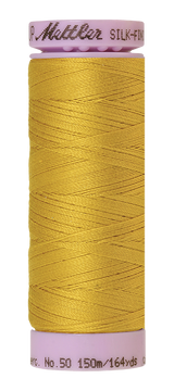 Mettler Silk-finish 50wt Solid Cotton Thread 164yd/150m Nugget Gold