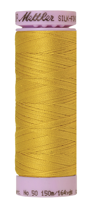 Mettler Silk-finish 50wt Solid Cotton Thread 164yd/150m Nugget Gold