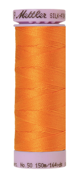 Mettler Silk-finish 50wt Solid Cotton Thread 164yd/150m Pumpkin