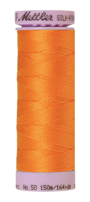 Mettler Silk-finish 50wt Solid Cotton Thread 164yd/150m Pumpkin