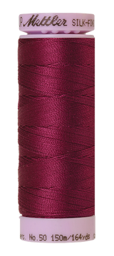 Mettler Silk-finish 50wt Solid Cotton Thread 164yd/150m Sangria