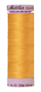 Mettler Silk-finish 50wt Solid Cotton Thread 164yd/150m Marigold