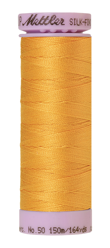 Mettler Silk-finish 50wt Solid Cotton Thread 164yd/150m Marigold