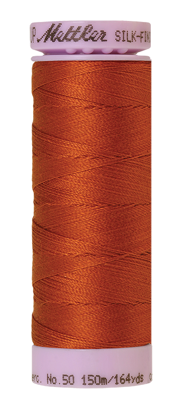 Mettler Silk-finish 50wt Solid Cotton Thread 164yd/150m Copper