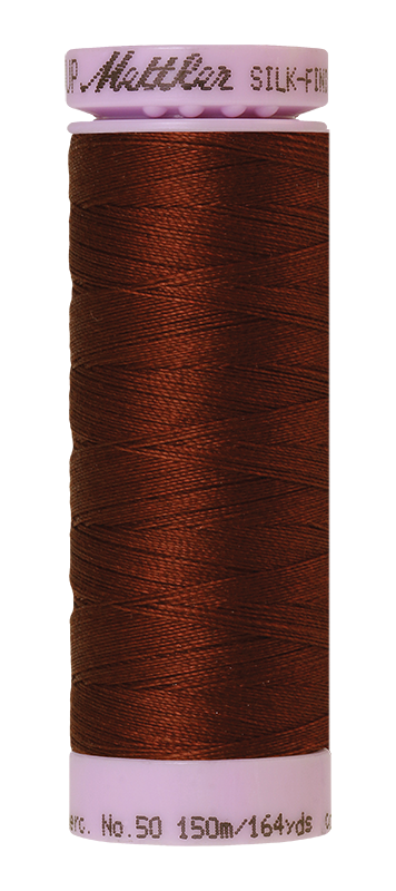 Mettler Silk-finish 50wt Solid Cotton Thread 164yd/150m Friar Brown