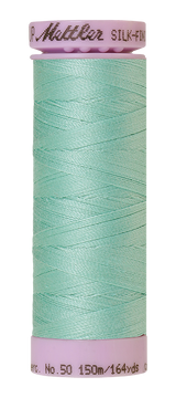 Mettler Silk-finish 50wt Solid Cotton Thread 164yd/150m Silver Sage