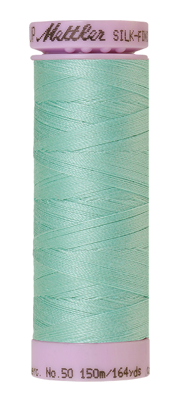 Mettler Silk-finish 50wt Solid Cotton Thread 164yd/150m Silver Sage