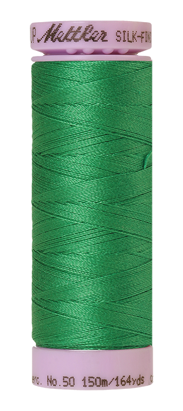 Mettler Silk-finish 50wt Solid Cotton Thread 164yd/150m Swiss Ivy