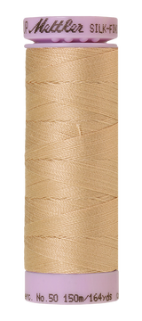 Mettler Silk-finish 50wt Solid Cotton Thread 164yd/150m Oat Straw