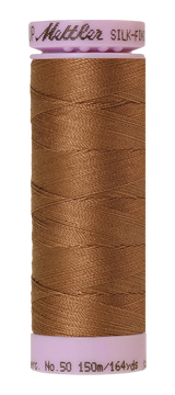 Mettler Silk-finish 50wt Solid Cotton Thread 164yd/150m Hazelnut
