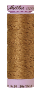 Mettler Silk-finish 50wt Solid Cotton Thread 164yd/150m Dark Tan