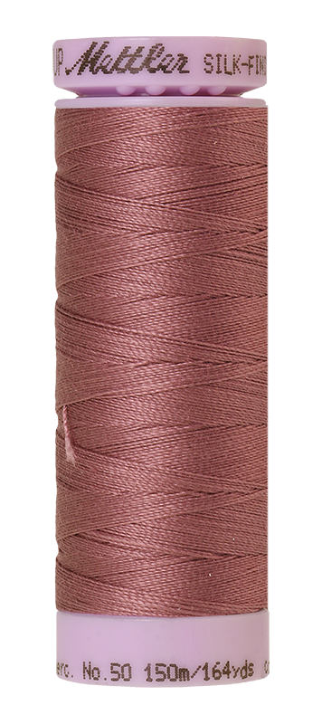Mettler Silk-finish 50wt Solid Cotton Thread 164yd/150m Smoky Malve