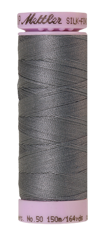 Mettler Silk-finish 50wt Solid Cotton Thread 164yd/150m Flint Stone