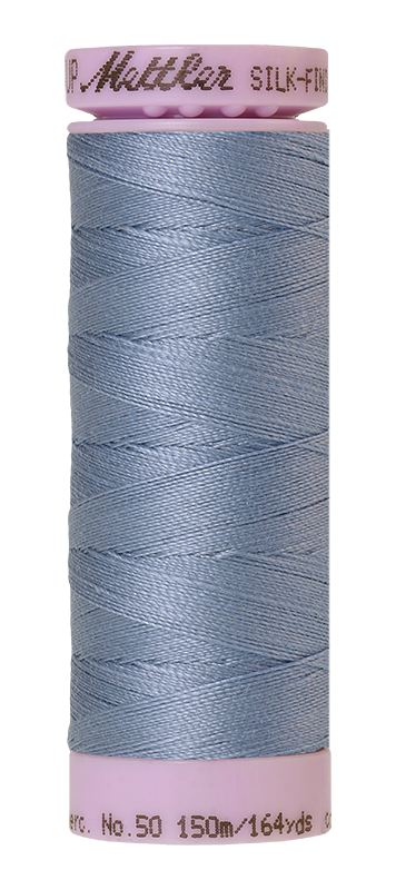 Mettler Silk-finish 50wt Solid Cotton Thread 164yd/150m Summer Sky