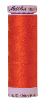 Mettler Silk-finish 50wt Solid Cotton Thread 164yd/150m Paprika