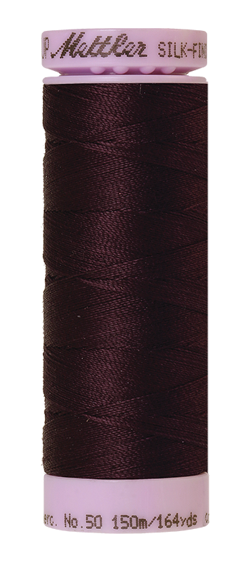 Mettler Silk-finish 50wt Solid Cotton Thread 164yd/150m Plum Perfect