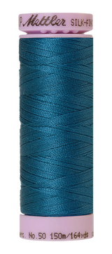 Mettler Silk-finish 50wt Solid Cotton Thread 164yd/150m Dark Turquoise