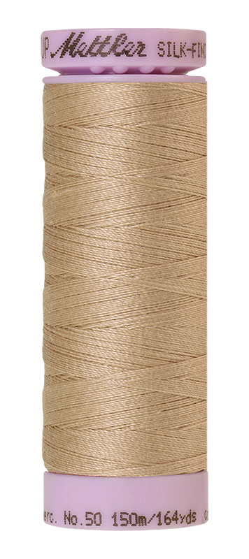 Mettler Silk-finish 50wt Solid Cotton Thread 164yd/150m Straw