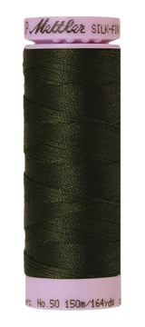 Mettler Silk-finish 50wt Solid Cotton Thread 164yd/150m Holly Green