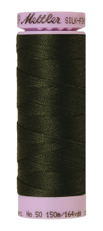 Mettler Silk-finish 50wt Solid Cotton Thread 164yd/150m Holly Green