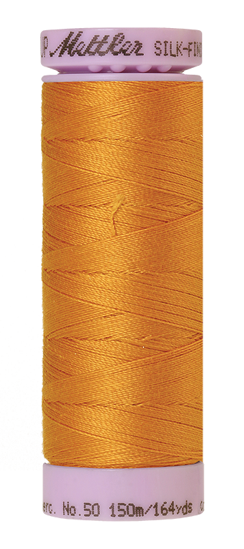 Mettler Silk-finish 50wt Solid Cotton Thread 164yd/150m Sunflower