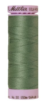 Mettler Silk-finish 50wt Solid Cotton Thread 164yd/150m Palm Leaf