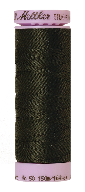 Mettler Silk-finish 50wt Solid Cotton Thread 164yd/150m Avocado