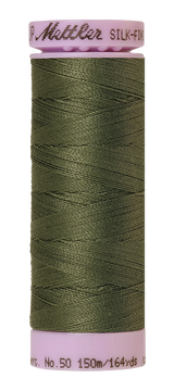 Mettler Silk-finish 50wt Solid Cotton Thread 164yd/150m Burnt Olive