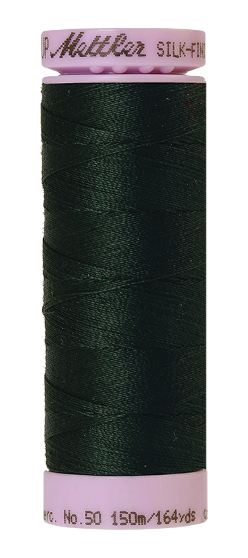 Mettler Silk-finish 50wt Solid Cotton Thread 164yd/150m Spruce Forest