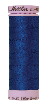 Mettler Silk-finish 50wt Solid Cotton Thread 164yd/150m Royal Navy