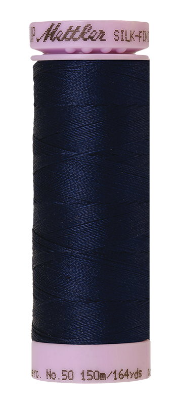Mettler Silk-finish 50wt Solid Cotton Thread 164yd/150m Navy