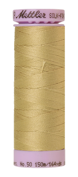 Mettler Silk-finish 50wt Solid Cotton Thread 164yd/150m New Wheat