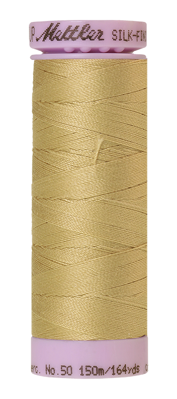 Mettler Silk-finish 50wt Solid Cotton Thread 164yd/150m New Wheat
