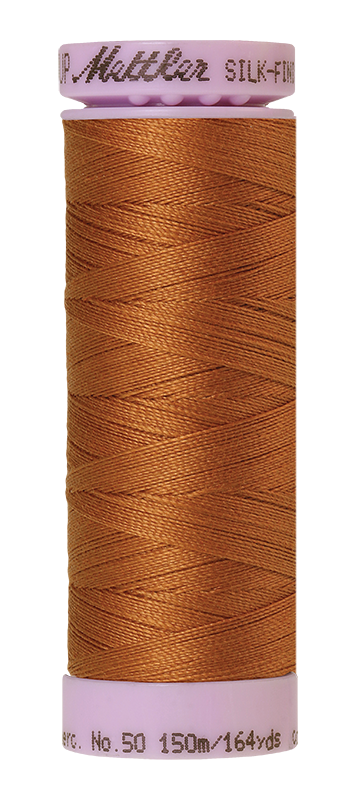 Mettler Silk-finish 50wt Solid Cotton Thread 164yd/150m Bronze