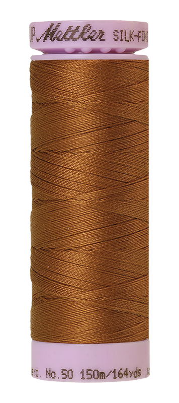 Mettler Silk-finish 50wt Solid Cotton Thread 164yd/150m Light Cocoa