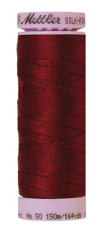 Mettler Silk-finish 50wt Solid Cotton Thread 164yd/150m Cranberry