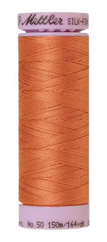 Mettler Silk-finish 50wt Solid Cotton Thread 164yd/150m Melon