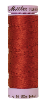 Mettler Silk-finish 50wt Solid Cotton Thread 164yd/150m Brick