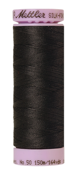 Mettler Silk-Finish - Charcoal - 50wt Cotton Thread 164yd/150m