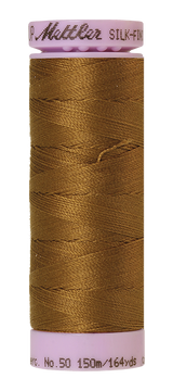 Mettler Silk-finish 50wt Solid Cotton Thread 164yd/150m Golden Grain
