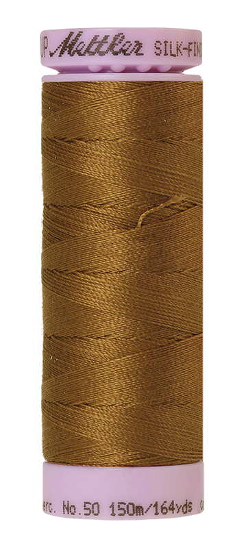 Mettler Silk-finish 50wt Solid Cotton Thread 164yd/150m Golden Grain