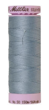 Mettler Silk-finish 50wt Solid Cotton Thread 164yd/150m Blue Speedwell
