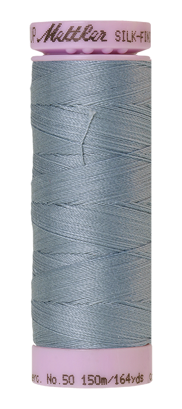 Mettler Silk-finish 50wt Solid Cotton Thread 164yd/150m Blue Speedwell