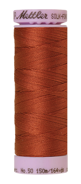 Mettler Silk-finish 50wt Solid Cotton Thread 164yd/150m Dirty Penny
