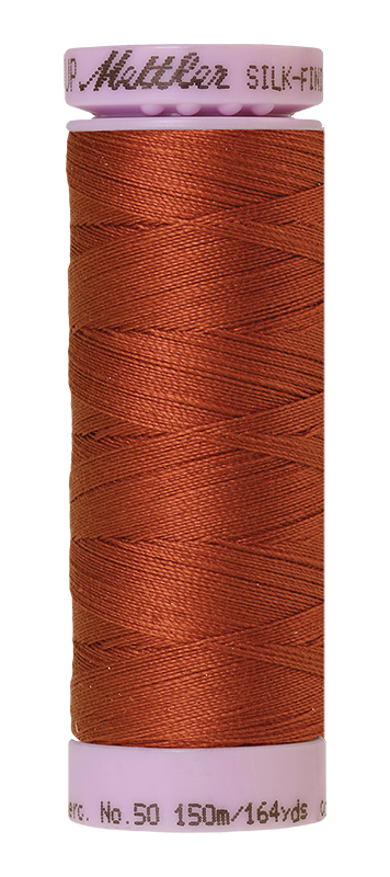 Mettler Silk-finish 50wt Solid Cotton Thread 164yd/150m Dirty Penny